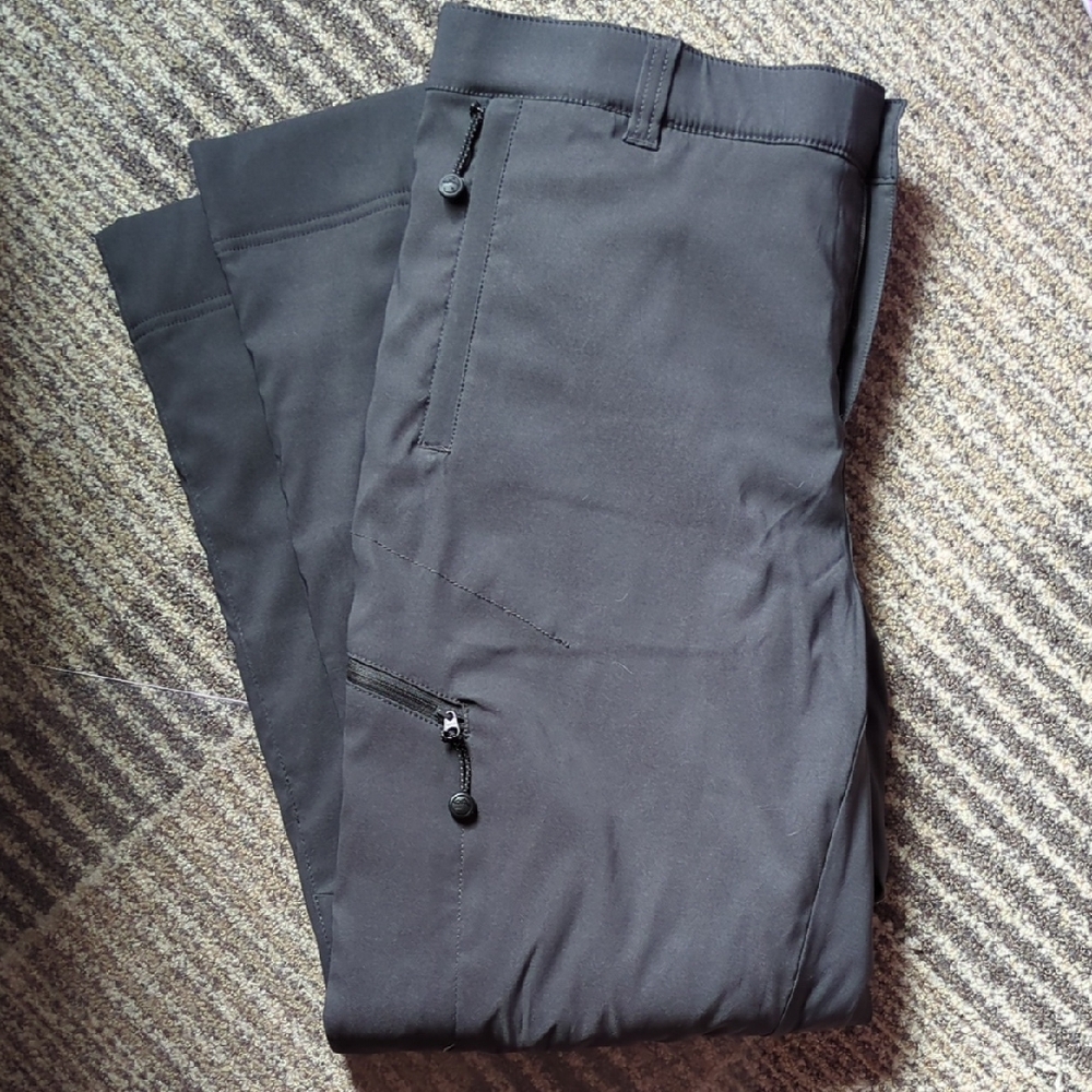 Straight Leg Pants with Technical Fabric
